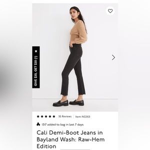 Madewell Cali Demi-Boot Raw Hem